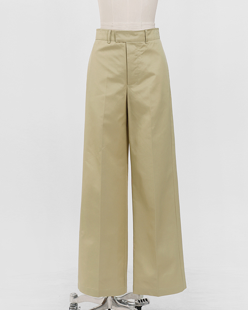 button-fly cotton pants<br> (3 colors)