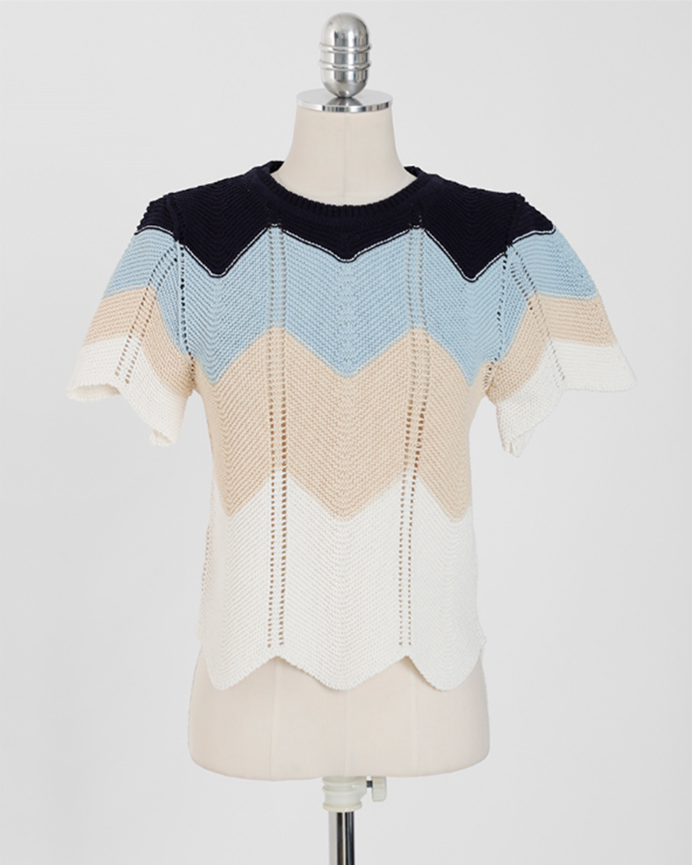 colorblock cotton knit<br> (2 colors)