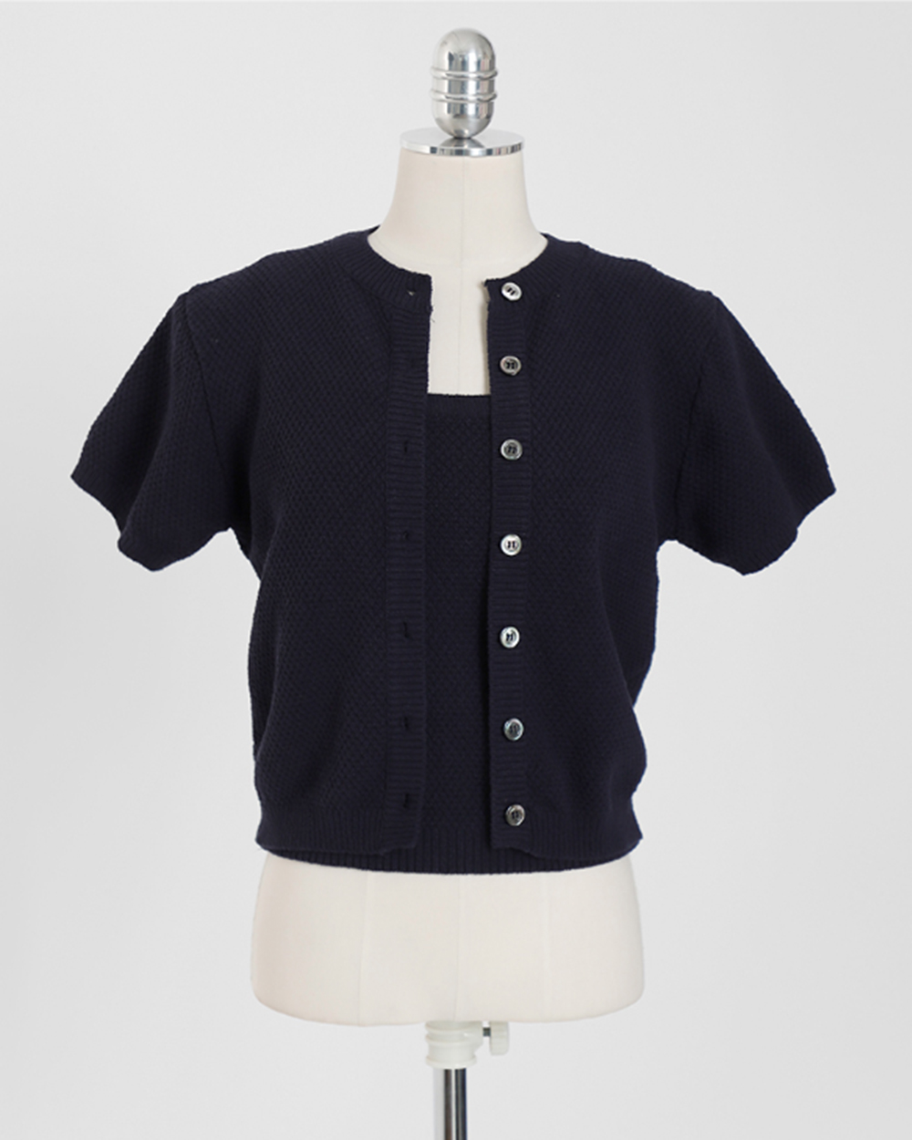 waffle knitted twinset<br> (4 colors)