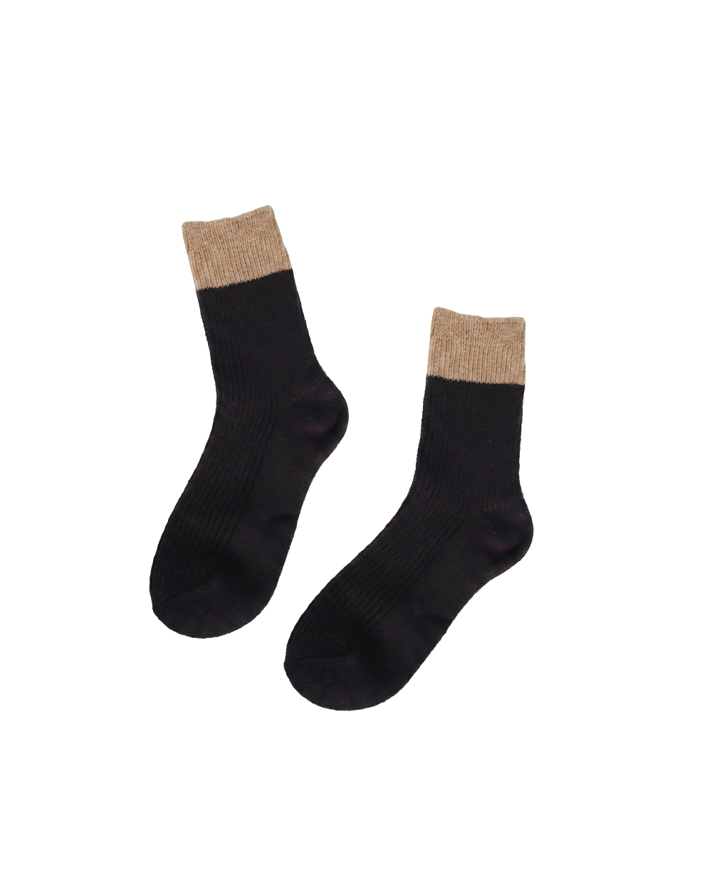 ribbed color-block socks<br> (6 colors)