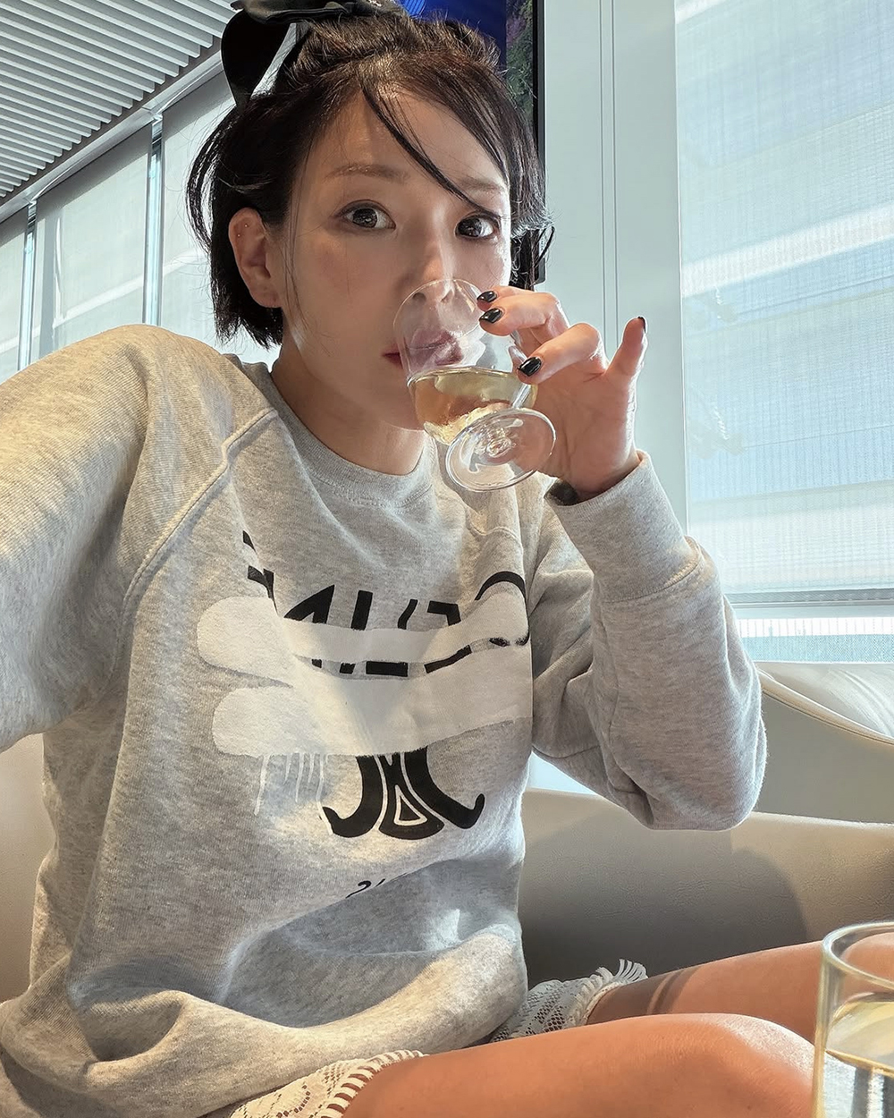 UTG + BLACK SCORE<br> Unisex Sweatshirt W/ Celine Logo Cross<br> <font color=#82C7E4 size="1.9" face=verdana>(9/14~9/18)</font>
