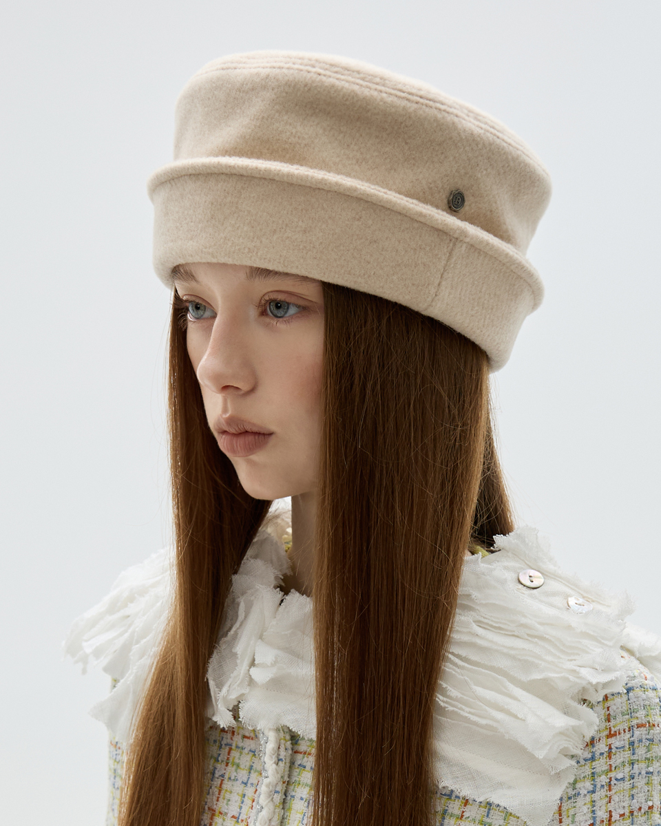 UTG + Brown Hat<br> Diana Pillbox - Ivory<br> <font color=#82C7E4 size="1.9" face=verdana>(10/5~10/9)</font>