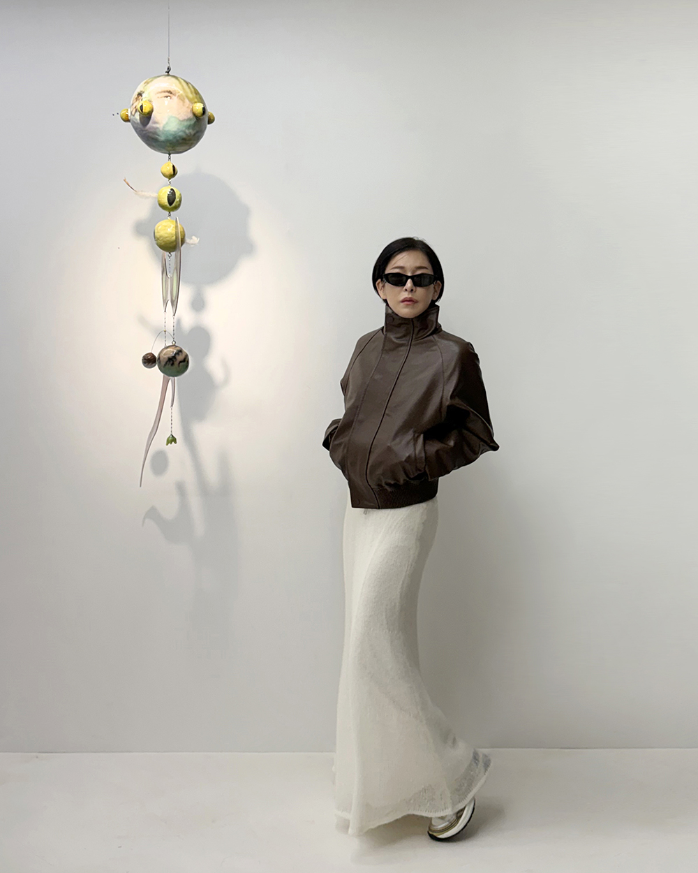 UTG + KUME<br> Faux Leather Highneck Blouson<br> (2 colors)<br> <font color=#82C7E4 size="1.9" face=verdana>(10/26-10/30)</font>